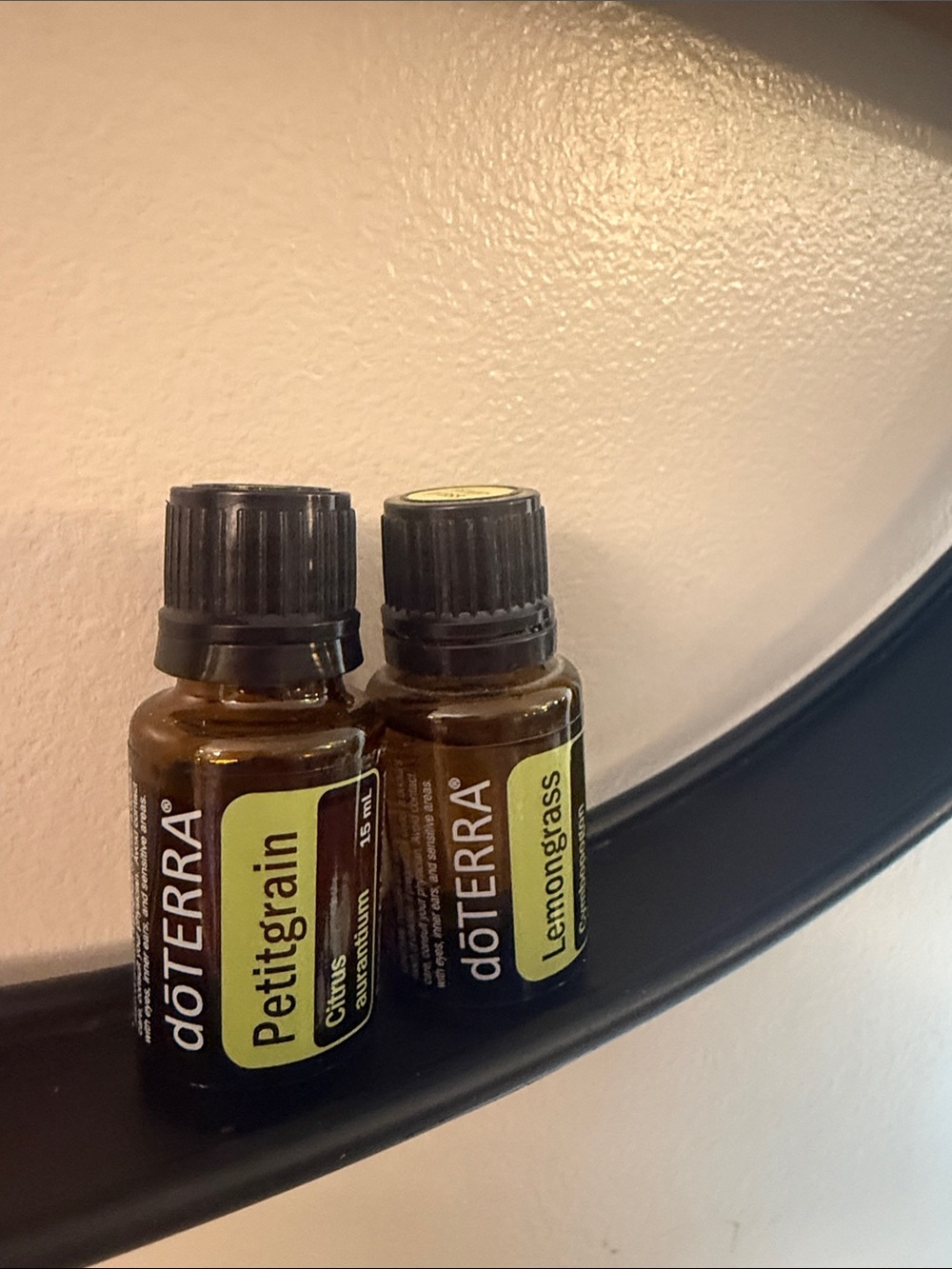 Doterra Lemongrass & Petitgrain Essential Oils with Green Labels